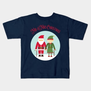 Mr and Mrs Christmas, Grandfather Christmas, Grandma Christmas, Santa and Elves, Parents Gift, Parent Gifts Kids T-Shirt